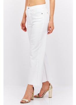 7 FOR ALL MANKIND Women Regular Fit Stretchable Denim Jeans, White  - Image 3
