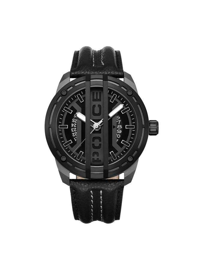 POLICE Gift Set Box for Men - Analog Watch & Leather Wallet