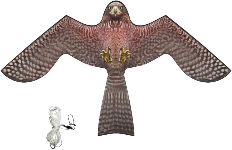 klarako Bird Scarer Repeller Flying Hawk Kite Kit for Garden Scarecrow Yard House Decoration  A - Image 3