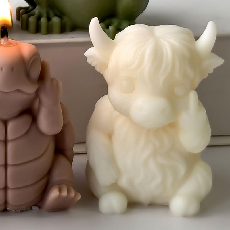 ESEENS Cow Cylinder Candle & Resin Mold - Resin Casting Silicone Molds for Home Decor & Candle Making Wave Spiral Mold - Image 5
