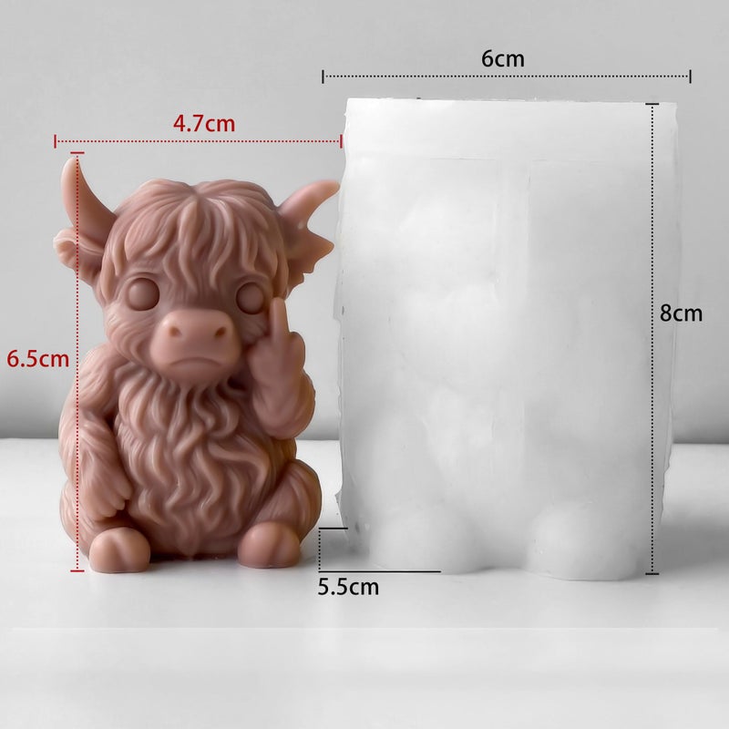 ESEENS Cow Cylinder Candle & Resin Mold - Resin Casting Silicone Molds for Home Decor & Candle Making Wave Spiral Mold - Image 2