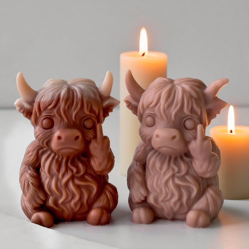 ESEENS Cow Cylinder Candle & Resin Mold - Resin Casting Silicone Molds for Home Decor & Candle Making Wave Spiral Mold - Image 1