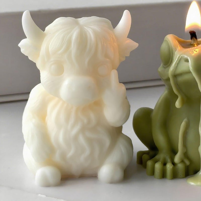 ESEENS Cow Cylinder Candle & Resin Mold - Resin Casting Silicone Molds for Home Decor & Candle Making Wave Spiral Mold - Image 3