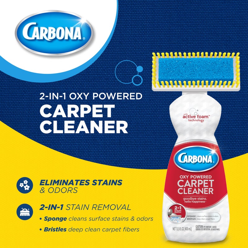 Carbona Carpet Cleaner with Brush | Oxy-Powered Foam for Spot Stain Removal | 13.5 Fl Oz - Image 1