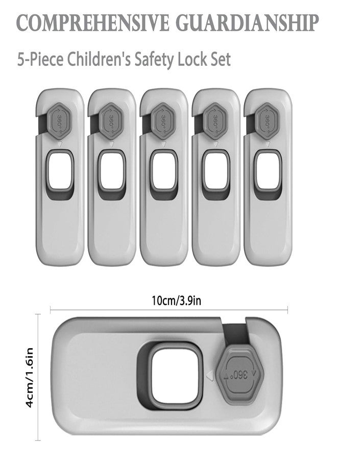 Bitrexup 5 Pack Child Proof Refrigerator Lock, QYESWHSR Fridge Locks for Kids with Sticky Adhesive Pads, Child Safety Locks for Doors, RV Refrigerator, Oven Lock Child Safety Baby Cabinet Locks - multy colour Updated - Image 2