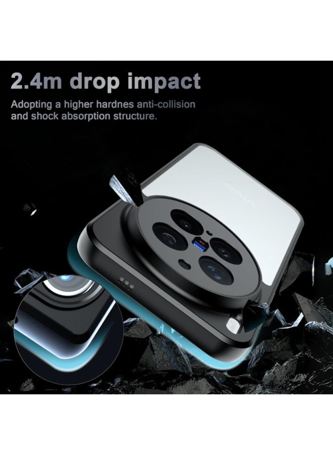 Muzz Clear Case for vivo X300 Pro 2025 Transparent Hard PC Back & Soft TPU Bumper Not Yellowing Shockproof Protective Phone Case Slim Fit Thin Cover for vivo X300 Pro 5G Hybrid Black Case - Image 3