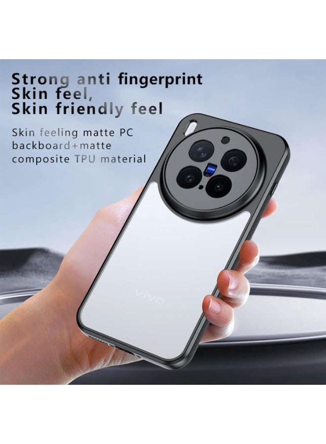 Muzz Clear Case for vivo X300 Pro 2025 Transparent Hard PC Back & Soft TPU Bumper Not Yellowing Shockproof Protective Phone Case Slim Fit Thin Cover for vivo X300 Pro 5G Hybrid Black Case - Image 4