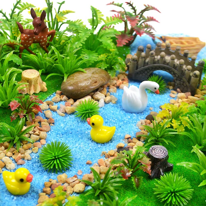 MOMOONNON 100pcs Model Trees Miniature Plants Fairy Garden Scenery Artificial Wargame Fake Trees Model Railroad Scenery Diorama Supplies Landscape - Image 5