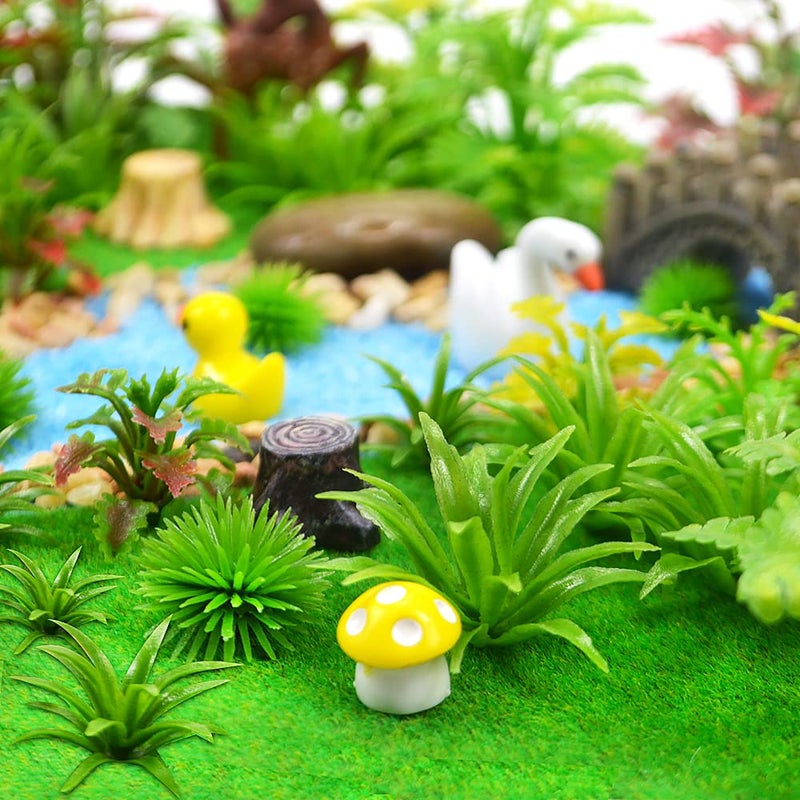 MOMOONNON 100pcs Model Trees Miniature Plants Fairy Garden Scenery Artificial Wargame Fake Trees Model Railroad Scenery Diorama Supplies Landscape - Image 4