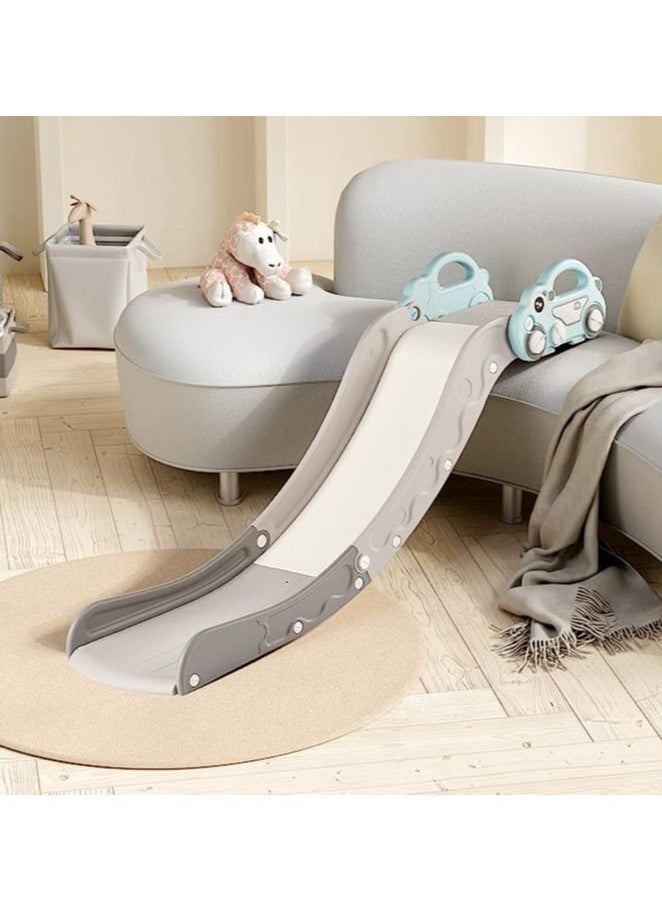YelaJoy - Kids Indoor Sofa Slide Stair Slide Attachment to Toddler Bed and Nugget Couch Best Accessory to Toy Playground and Bedroom Blue Car - Image 1