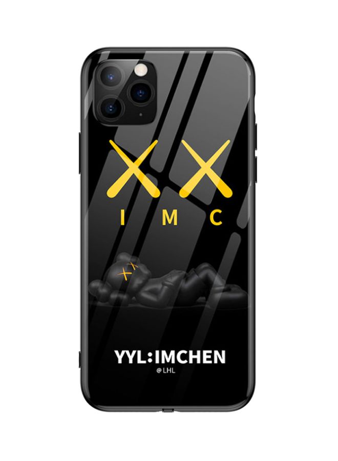 بي جي غطاء حماية مزين بنمط مطبوع لهاتف أبل آيفون 12 برو ماكس أسود/ أصفر/ أبيض