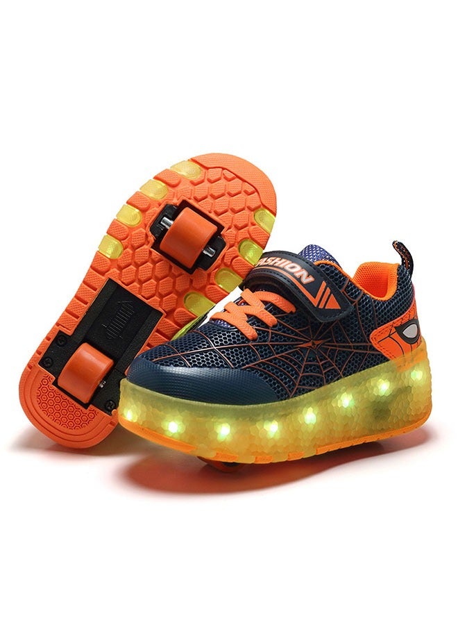 Beauenty LED Flash Light Sneaker Skate Shoes with Wheels USB Charging Roller Skates Shoes for Kids  - Image 1