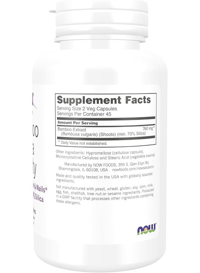 Now Foods Bamboo Silica Beauty, 90 Veg Capsules Packaging May Vary - Image 5