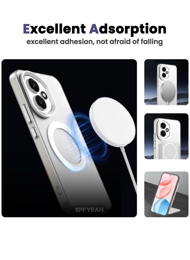 مستقبل نوفا [2 في 1] جراب Honor 400 مع واقي شاشة زجاجي مقوى عالي الدقة، [مضاد للسقوط ومقاوم للصدمات] [مضاد للانزلاق] [لا يسبب الاصفرار] [لطيف على البشرة] جراب نحيف صلب غير لامع لهاتف Honor 400 5G مقاس 6.55 بوصة، أبيض - Image 4