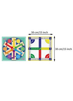 LUDO 2 in 1 Ludo Board Game, 4-6 Players Family Dice Games Set, Multiplayer Game Educational Toys for Kids, Adults, Classics Tabletop Version  - Image 2