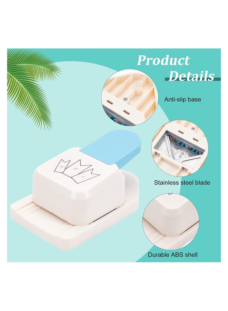 SYOSI Craft Tag Punch Gift Tag Paper Punch Small Hole Punch 3 in 1 for Tags Scrapbooking Supplies 1.5/2/ 2.5 Inches Craft Puncher for Paper Crafting Scrapbooking Cards DIY Arts Triangle Style - Image 3