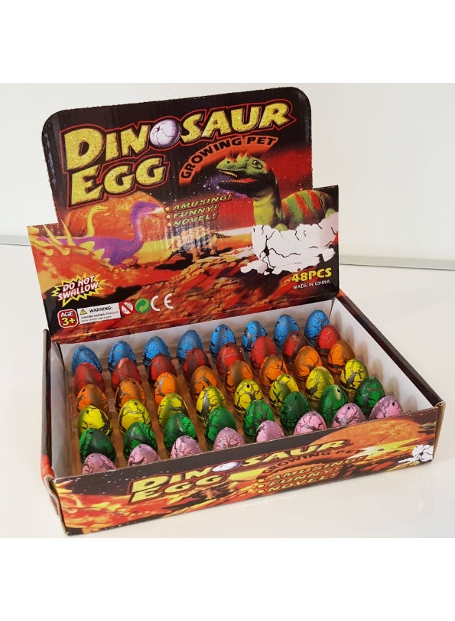 بيض ديناصورات صغيرة تنمو، 48 قطعة، مثالية كهدايا تذكارية لحفلات أعياد الميلاد