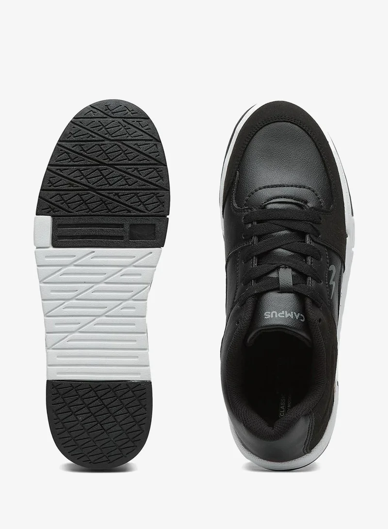Campus Black Men's Low-Top Sneakers - Bold Colours With Cloud Like Comfort for Men | Best Price UAE