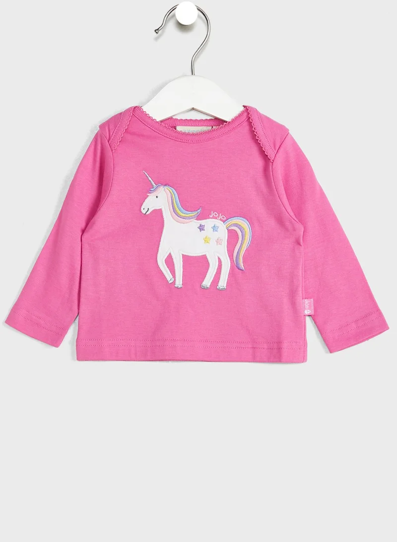 JoJo Maman Bebe Kids Unicorn T-Shirt