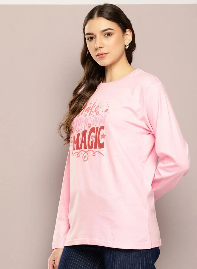 ديلينجر تيشيرت نسائي طويل الأكمام فضفاض