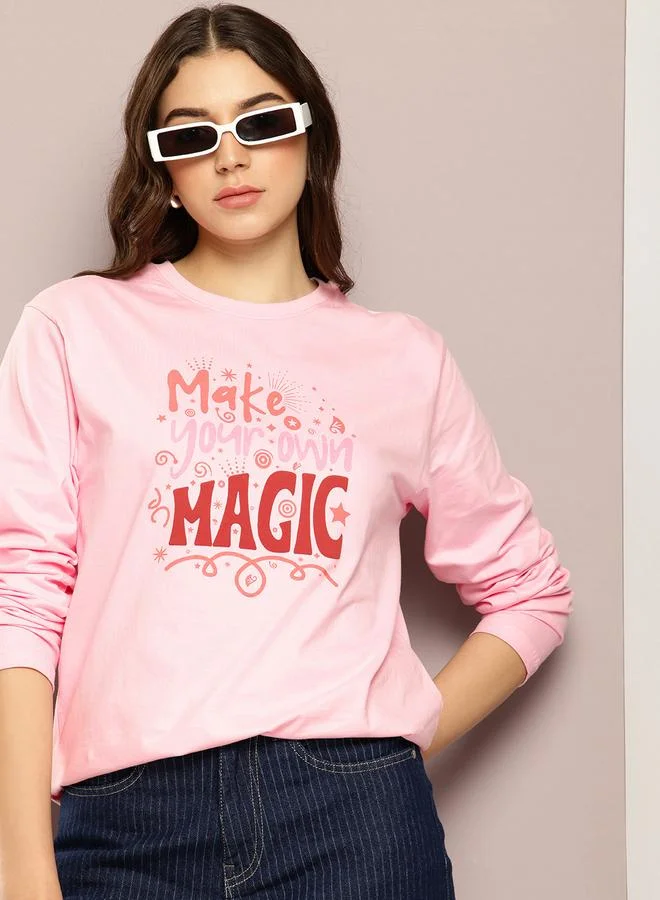 ديلينجر تيشيرت نسائي طويل الأكمام فضفاض