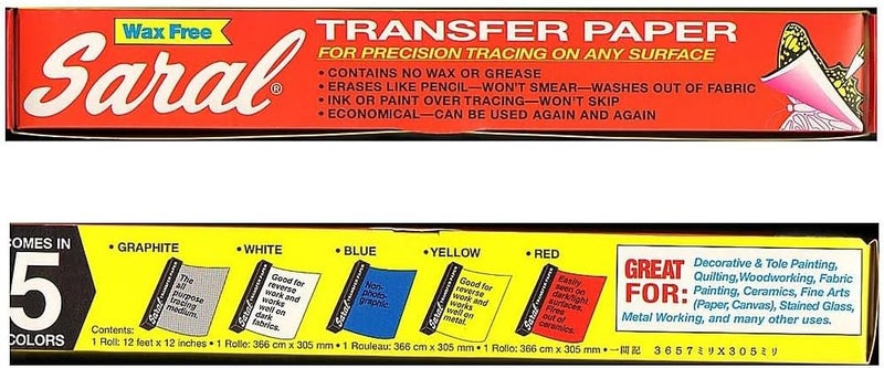 Saral Wax Free Transfer Paper - Blue - 12ft x 12.5in Roll for Tracing and Design Transfer