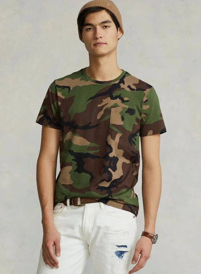 POLO RALPH LAUREN Custom Slim Fit Camo Pocket T-Shirt