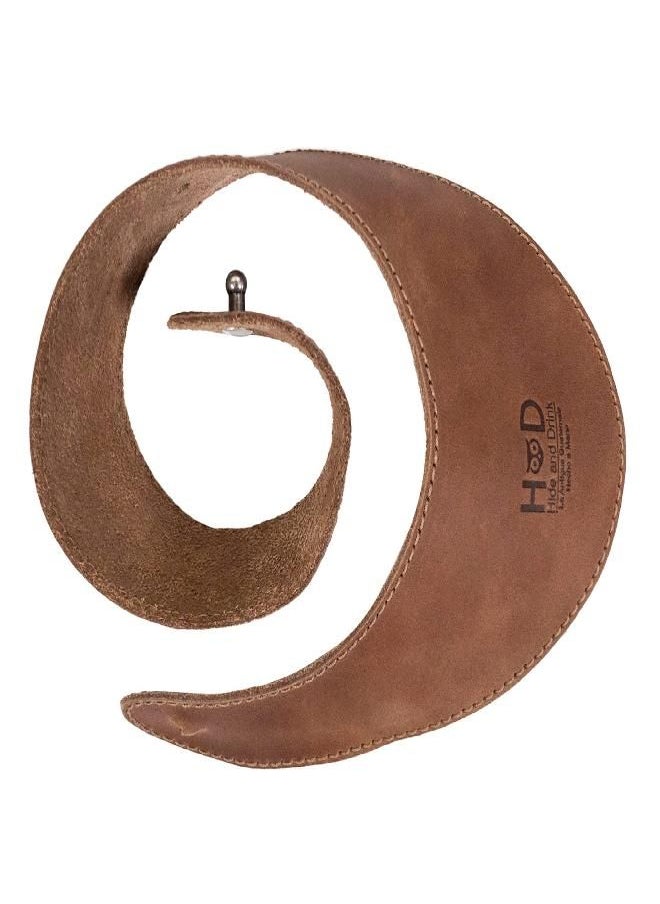Hide & Drink - Hide & Drink, Pour Over Collar Compatible with Chemex 6-Cup Glass Handmade from Full Grain Leather - Single Malt Mahogany - Image 1