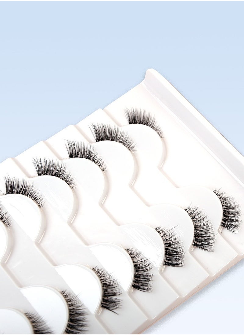 Cat Eye Lashes, Natural Half Lashes, False Eyelashes Set, Cat Eye 3D Artificial Lashes, Fluffy and Soft 10 Pairs Lash Set