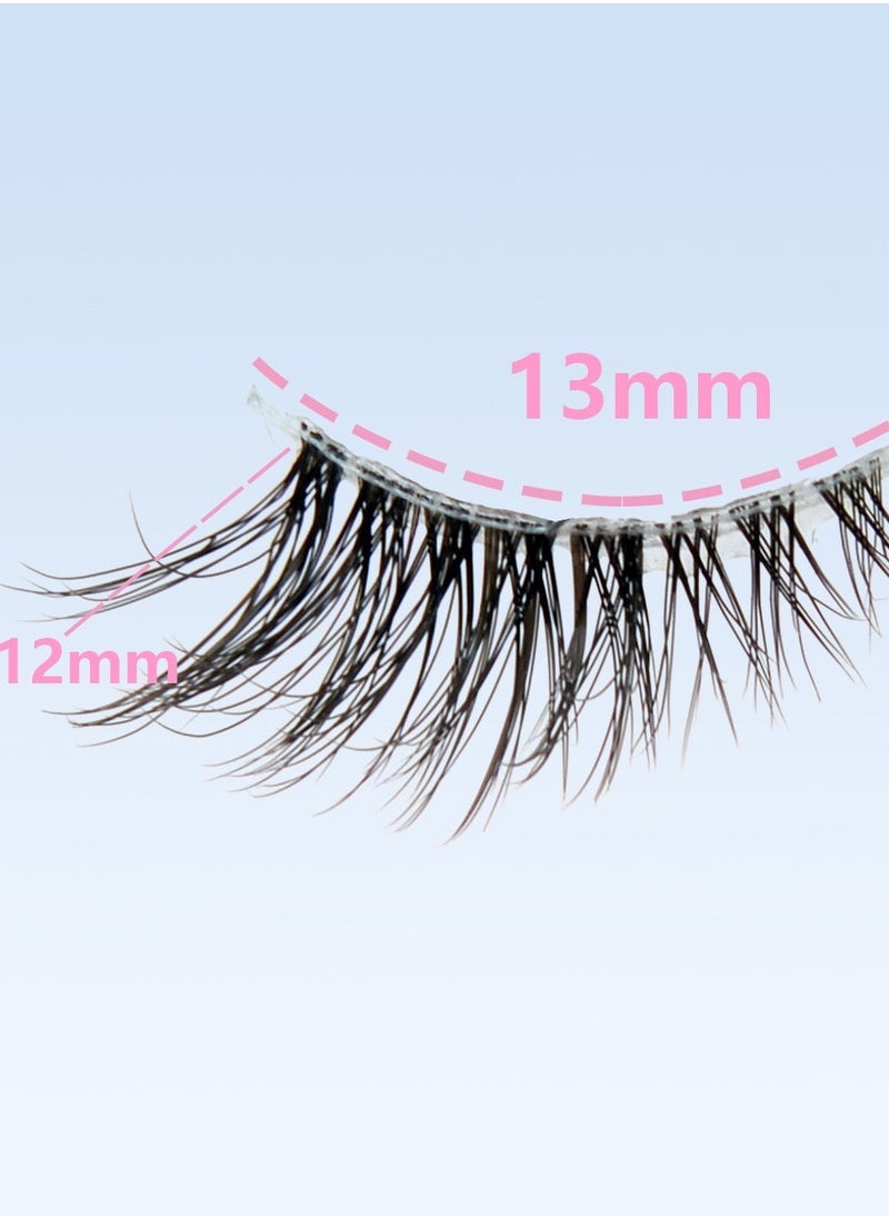 Cat Eye Lashes, Natural Half Lashes, False Eyelashes Set, Cat Eye 3D Artificial Lashes, Fluffy and Soft 10 Pairs Lash Set