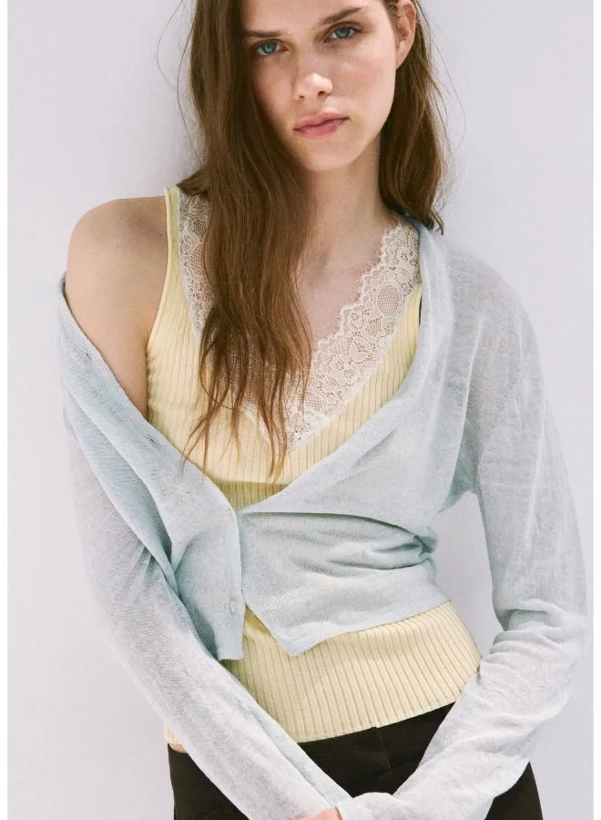 Mango Lace Lyocell Top