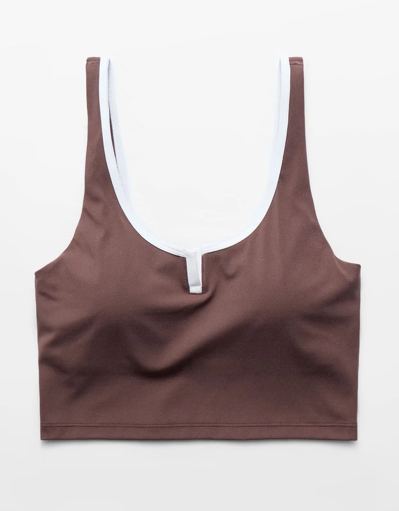 Aerie  OFFLINE By Aerie Real Me Tipped Low Key Longline Sports Bra for Women | Best Price UAE