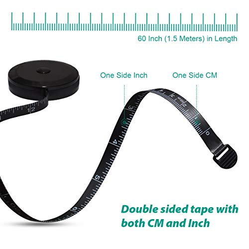 RayTour 2 Pieces Body Measuring Tapes for Body Measurement Tailor Cloth Measuring Tape - Image 3
