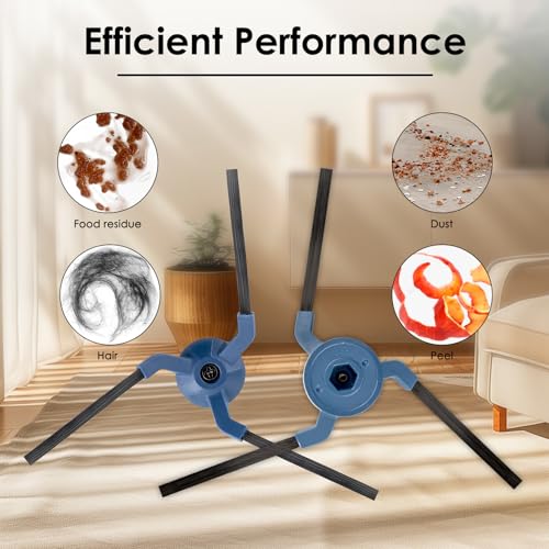 BRUVISH (8 Pack) X10 Pro Omni Side Brushes for Eufy X10 Pro Omni Robot Vacuum Cleaner, Replacement Side Brush Kit, Edge Sweeping Brushes, Corner Brush Accessories Kit, Vacuum Attachments Brushes - Image 4