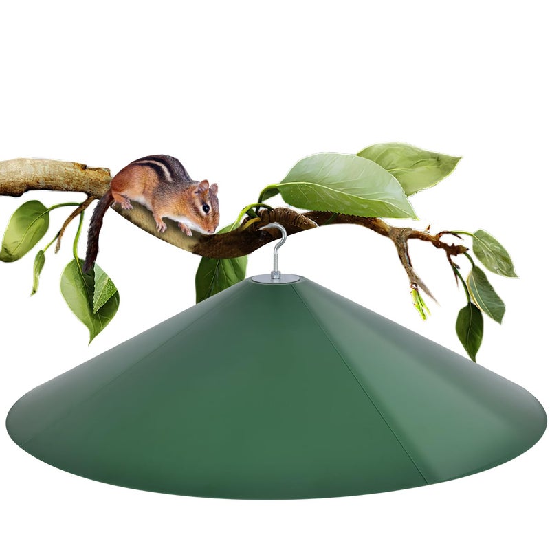 KITVONA 24-inch Large Outdoor Squirrel Baffles for Bird Feeders Pole, Two Way Use, Green Color - Image 1