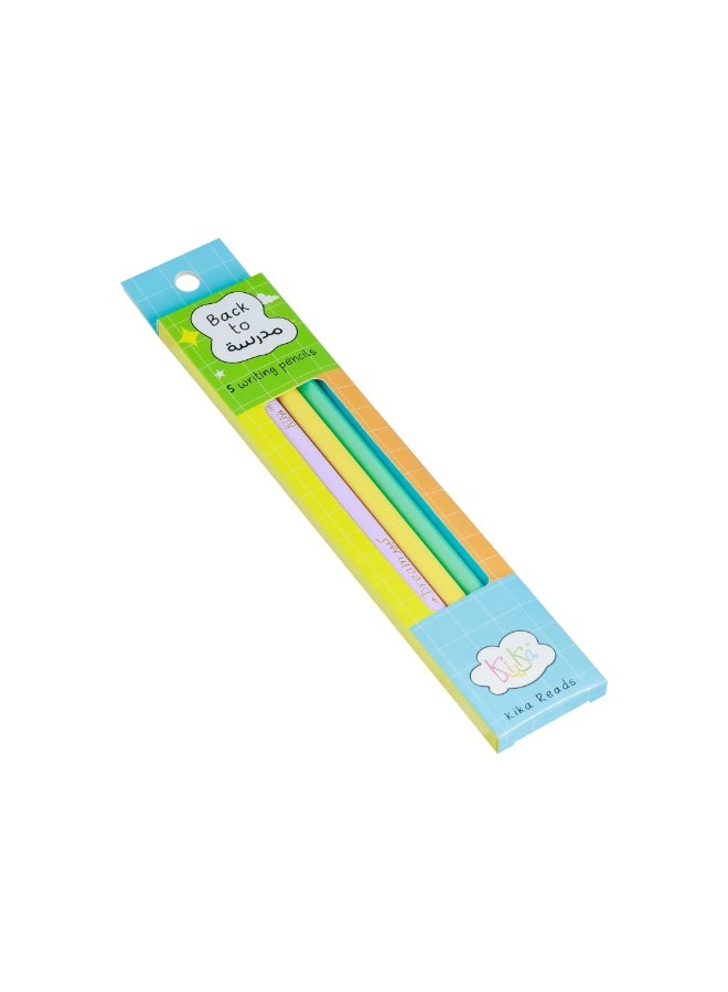 KIKA READS Back to School Writing Pencils – Set of 5