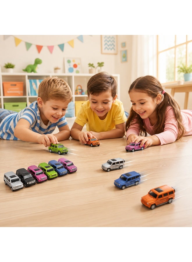 داي كاست مجموعة من 12 سيارة ألعاب صغيرة مصبوبة (Die-cast) للأطفال | تشكيلة متنوعة من سيارات الدفع الرباعي (SUV) والمركبات المخصصة للطرق الوعرة | سيارات تعمل بآلية السحب للخلف (للأولاد والبنات) | مجموعة ألعاب مركبات تعليمية | هدية مثالية لأعياد الميلاد أو كهدايا للحفلات أو كقطع ضمن مجموعة ألعاب للأطفال من سن 3 سنوات فما فوق (متعددة الألوان) - Image 5