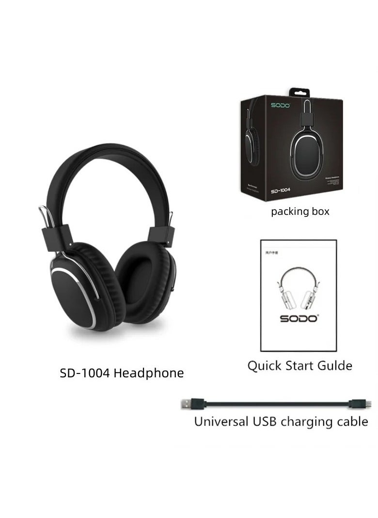 SODO 1004 – سماعة رأس لاسلكية قابلة للطي – بلوتوث 5.1 – ميكروفون – دعم بطاقة TF وراديو FM – سلكية ولاسلكية