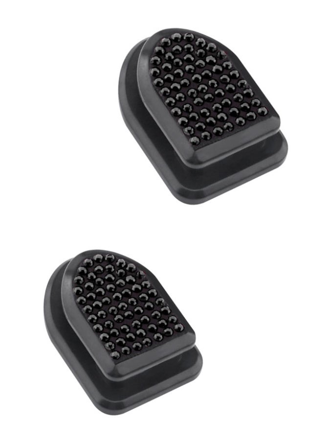 Self-adhesive car hook and organizer, studded with sparkling black crystals, adds  touch of elegance to your car's decor. It can be used to organize and hang wires, headphones, sleeves, and bags. - Image 1