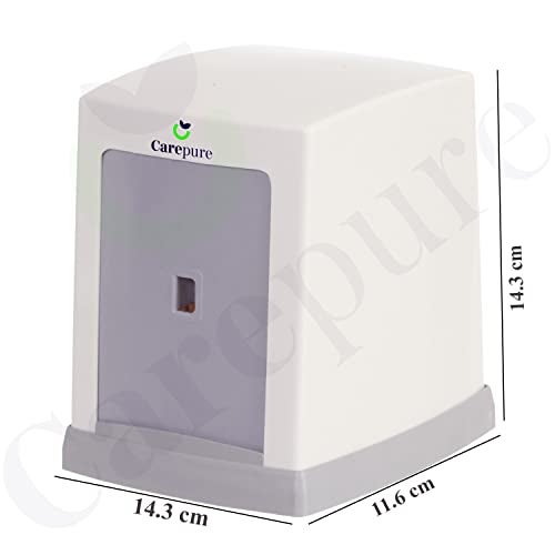 Carepure Cube Double Side Table Top Tissue Dispenser with L-Fold 200 Pcs Tissue Paper Refill - White - Image 5