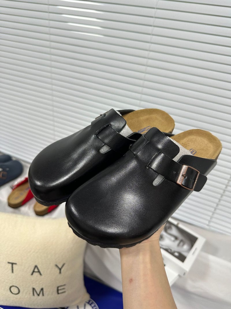 Birkenstock Sandals Spring/Summer New Arrival Unisex Outdoor Slippers Casual Closed-Toe Retro Half-Slippers