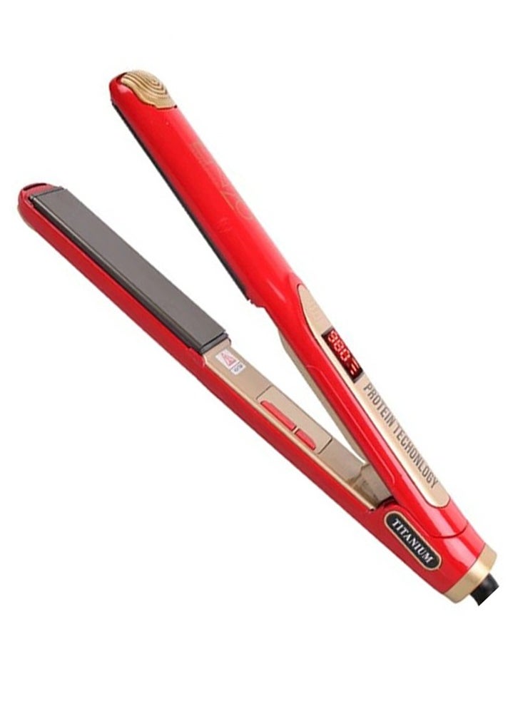 ENZO - Professional Hair Straightener 2 in 1 Titanium Ceramic Coating Keratin Straight Curling Irons PTC Quickly Warm Up Hair Care EN-5188 - Image 1