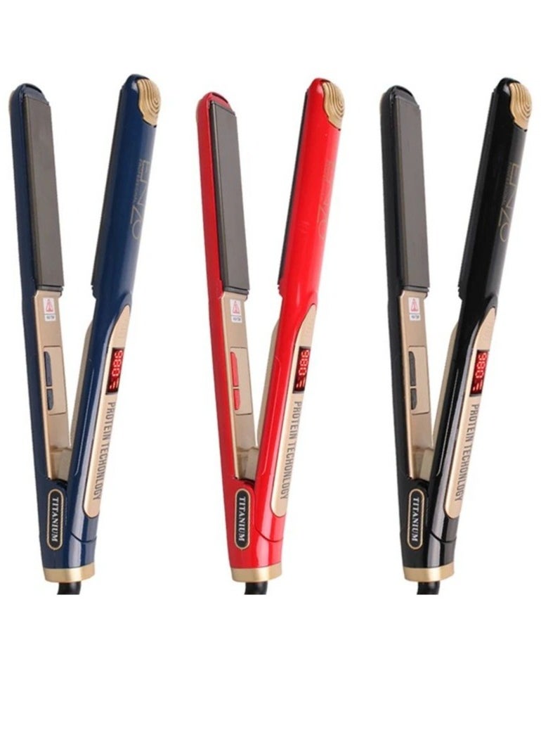 ENZO - Professional Hair Straightener 2 in 1 Titanium Ceramic Coating Keratin Straight Curling Irons PTC Quickly Warm Up Hair Care EN-5188 - Image 1