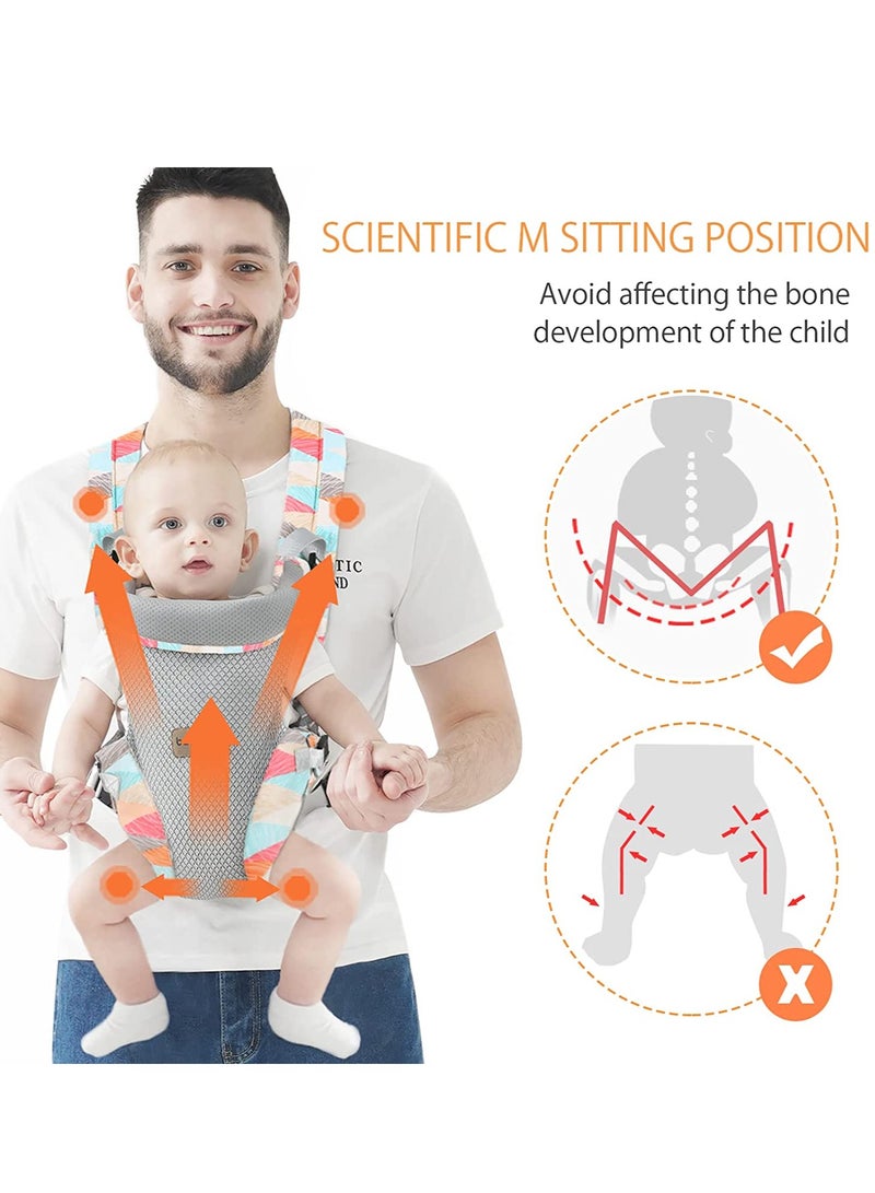 Barakah Baby Carrier, Lightweight Breathable Baby Carrier,  4-in-1 Infant Carrier, Convertible Front and Back Child Carrier Backpack, Multi-Function for Newborn Toddler 0 to 36 Months - Image 5