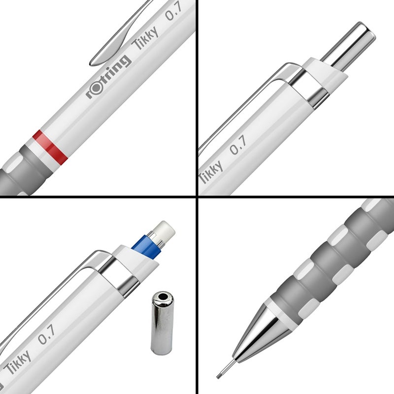 Rotring 07mm Mechanical Clutch Lead Pencil Tikky for Smooth Writing Drafting Drawing White Barrel Stationery - Image 4