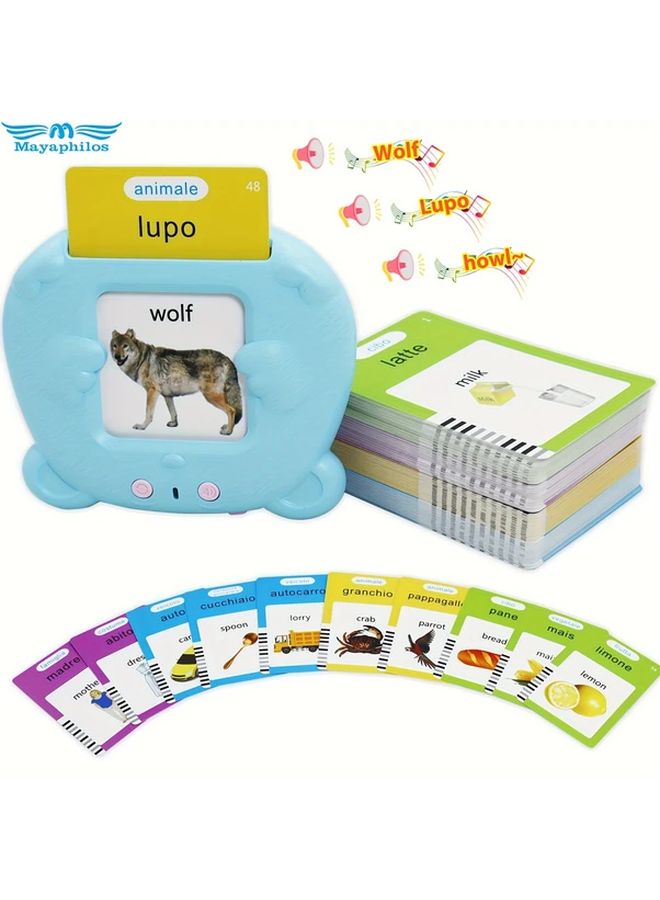 112 بطاقة 224 كلمة بطاقات تعليمية ثنائية اللغة الإيطالية الإنجليزية ألعاب تعليمية لأطفال - Image 2