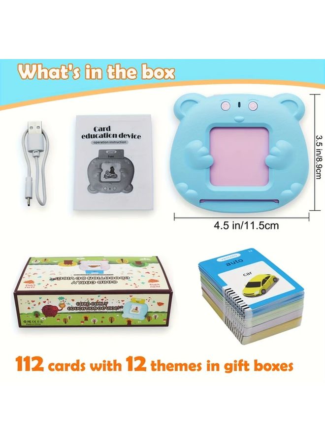 112 بطاقة 224 كلمة بطاقات تعليمية ثنائية اللغة الإيطالية الإنجليزية ألعاب تعليمية لأطفال - Image 1