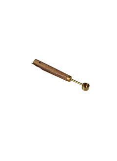 Generic Sturdy gold measuring spoon with elegant wooden handle, 1.25 ml capacity  - Image 4