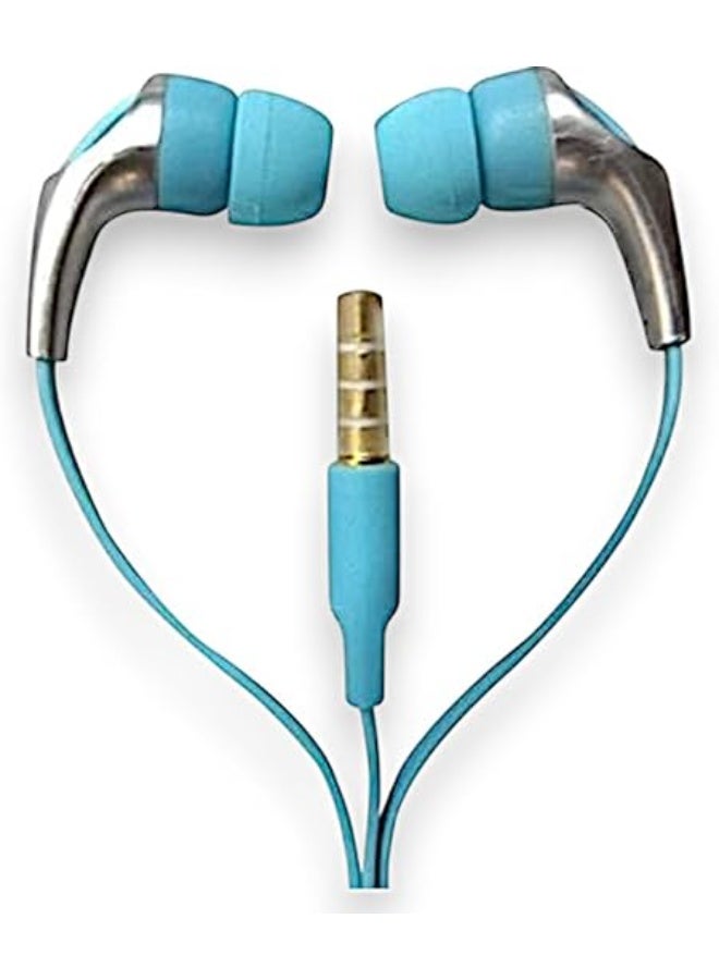 In-Ear Stereo Wired Headphones with Microphone -baby blue - Image 1