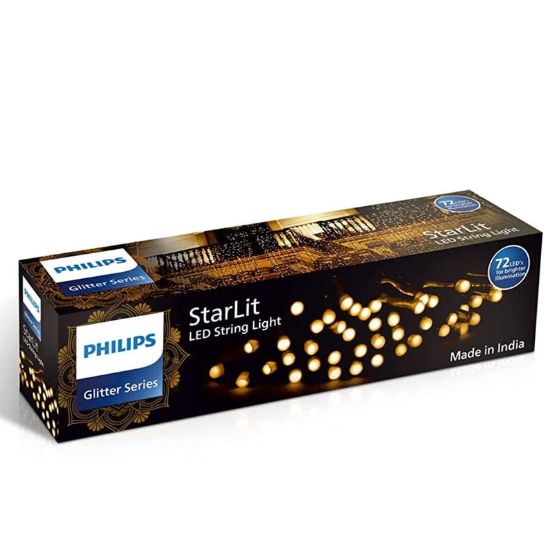 Philips فوانيس فيليبس ستارليت بطول 12 متر و 72 لمبة LED للزينة في المناسبات فوانيس LED لعيد الديوالي وعيد الميلاد وزينة المنزل حزمة من 4 - Image 3